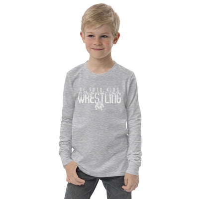 De Soto Kids Wrestling Grey Youth Long Sleeve Tee