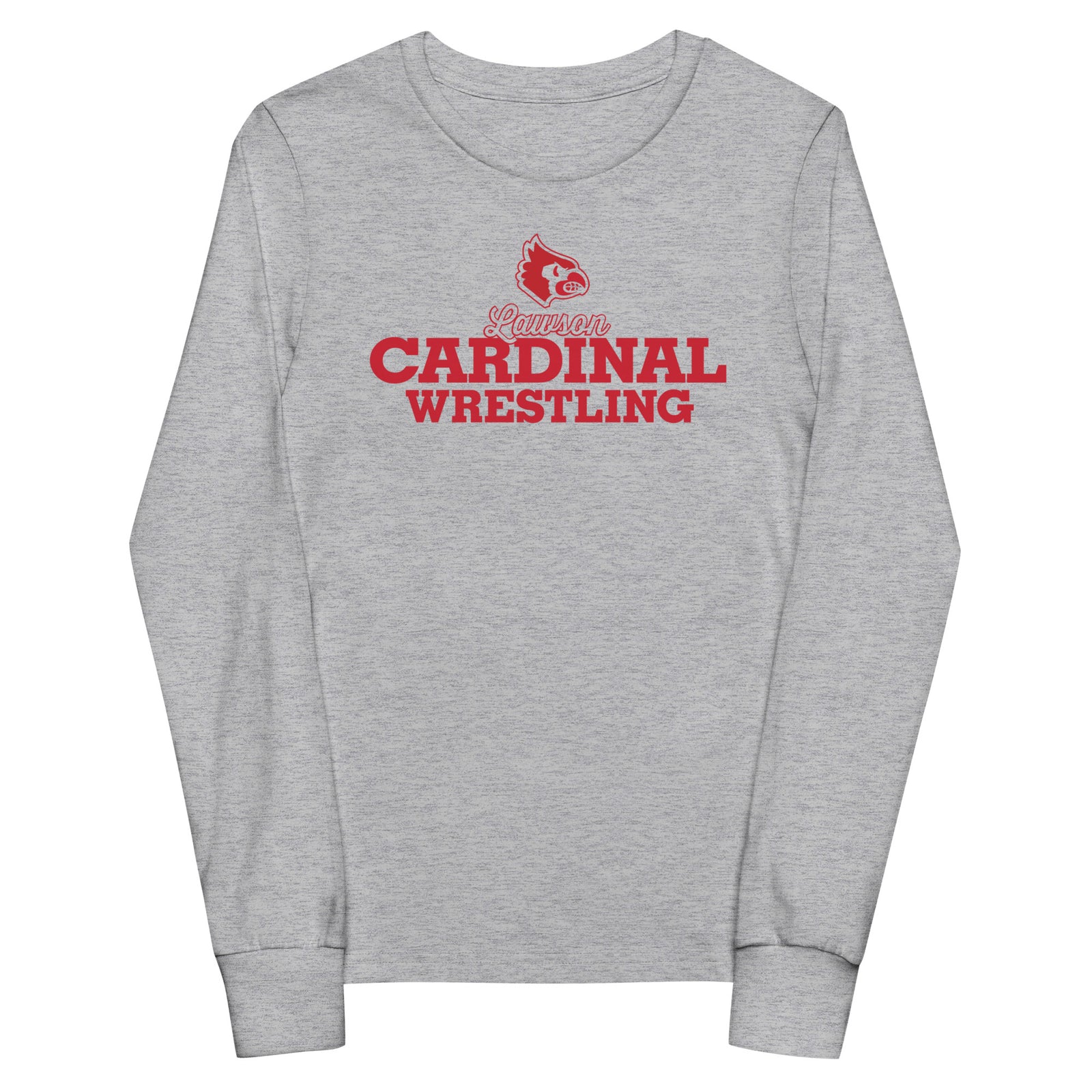 Lawson Wrestling Grey Youth Long Sleeve Tee
