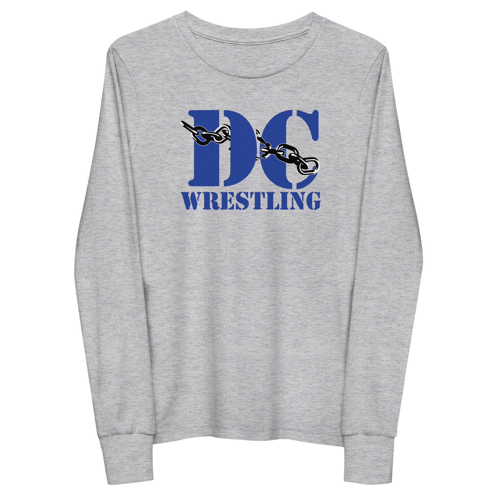 Dove Creek Wrestling Grey  Youth Long Sleeve Tee