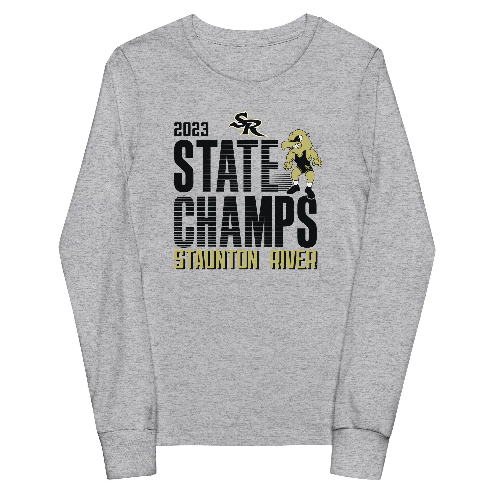 Staunton River State Champs  Grey Youth Long Sleeve Tee