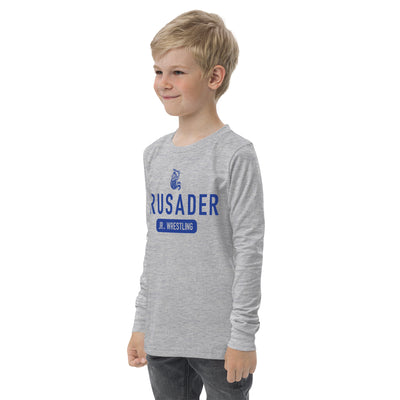 Crusader Jr. Wrestling 2 Youth long sleeve tee