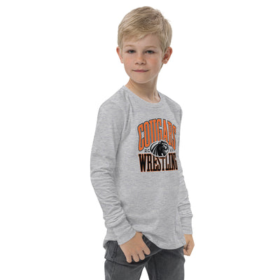 Half Moon Bay Wrestling COUGARS Youth Long Sleeve Tee