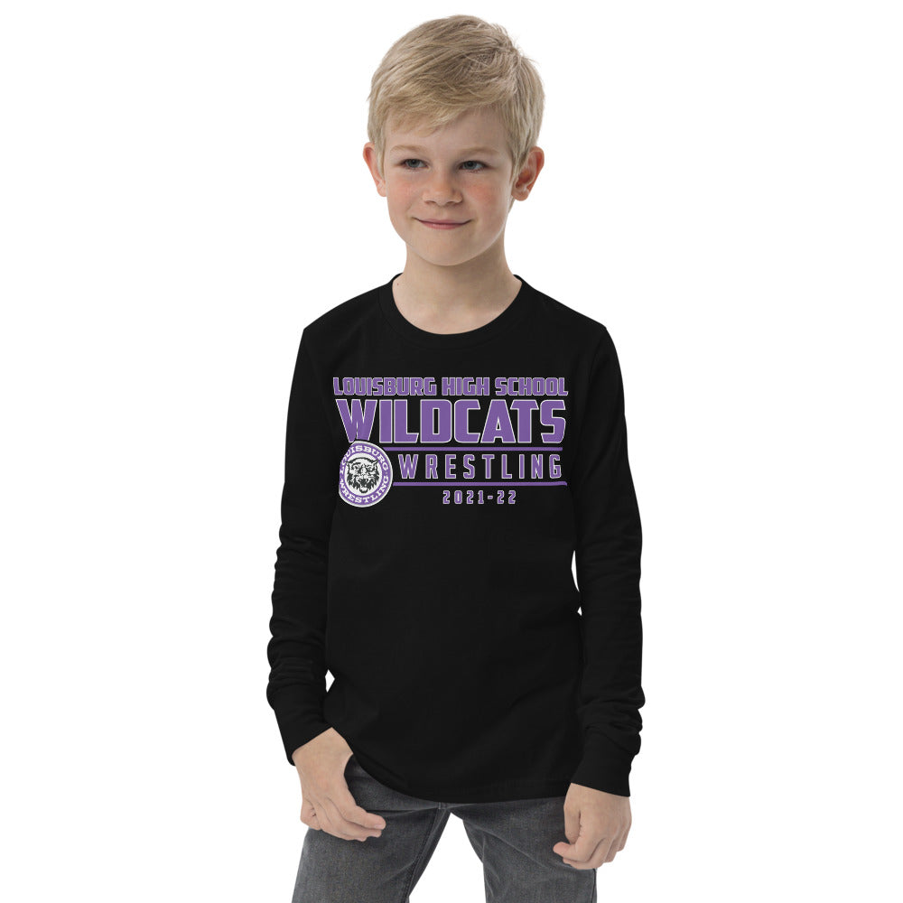 Louisburg HS Wrestling 2021-22 Youth Super Soft Long Sleeve Tee