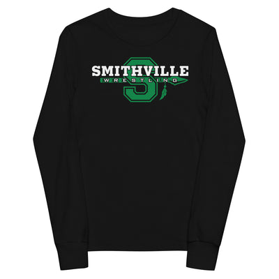 Smithville Wrestling Banner Youth Long Sleeve Tee