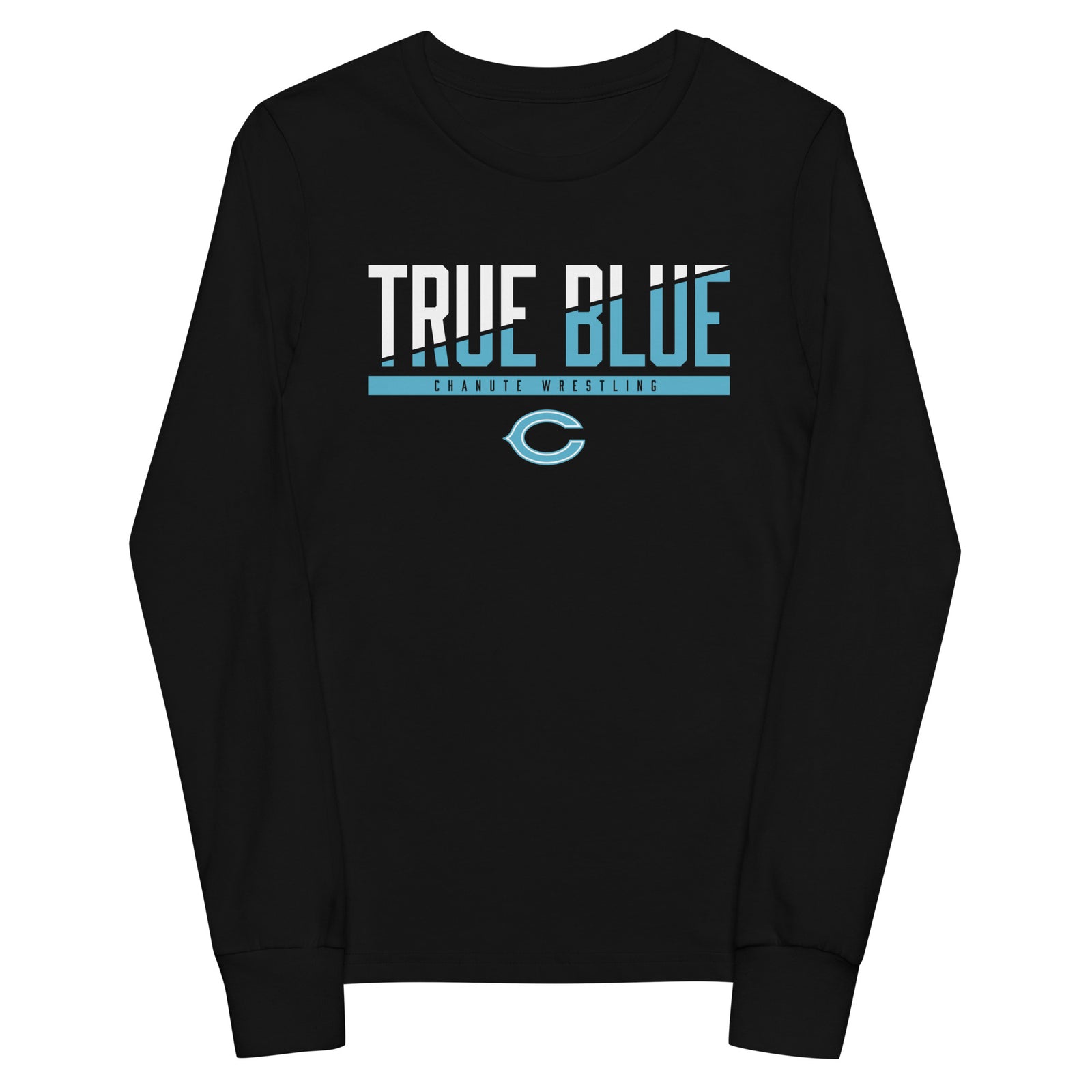 Chanute HS Wrestling True Blue Youth Long Sleeve Tee