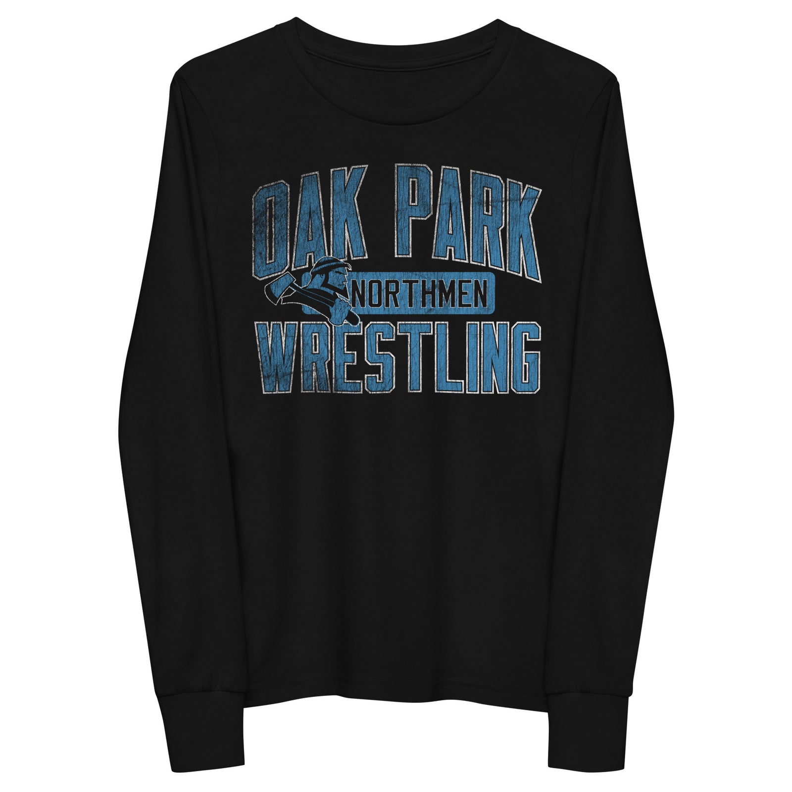Youth Oak Park Northmen Wrestling Youth long sleeve tee
