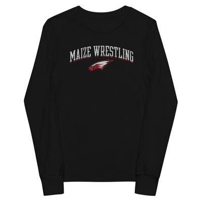 Maize HS Wrestling Arch Youth Long Sleeve Tee