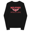 Milford Takedown Club  Red Text Youth Long Sleeve Tee