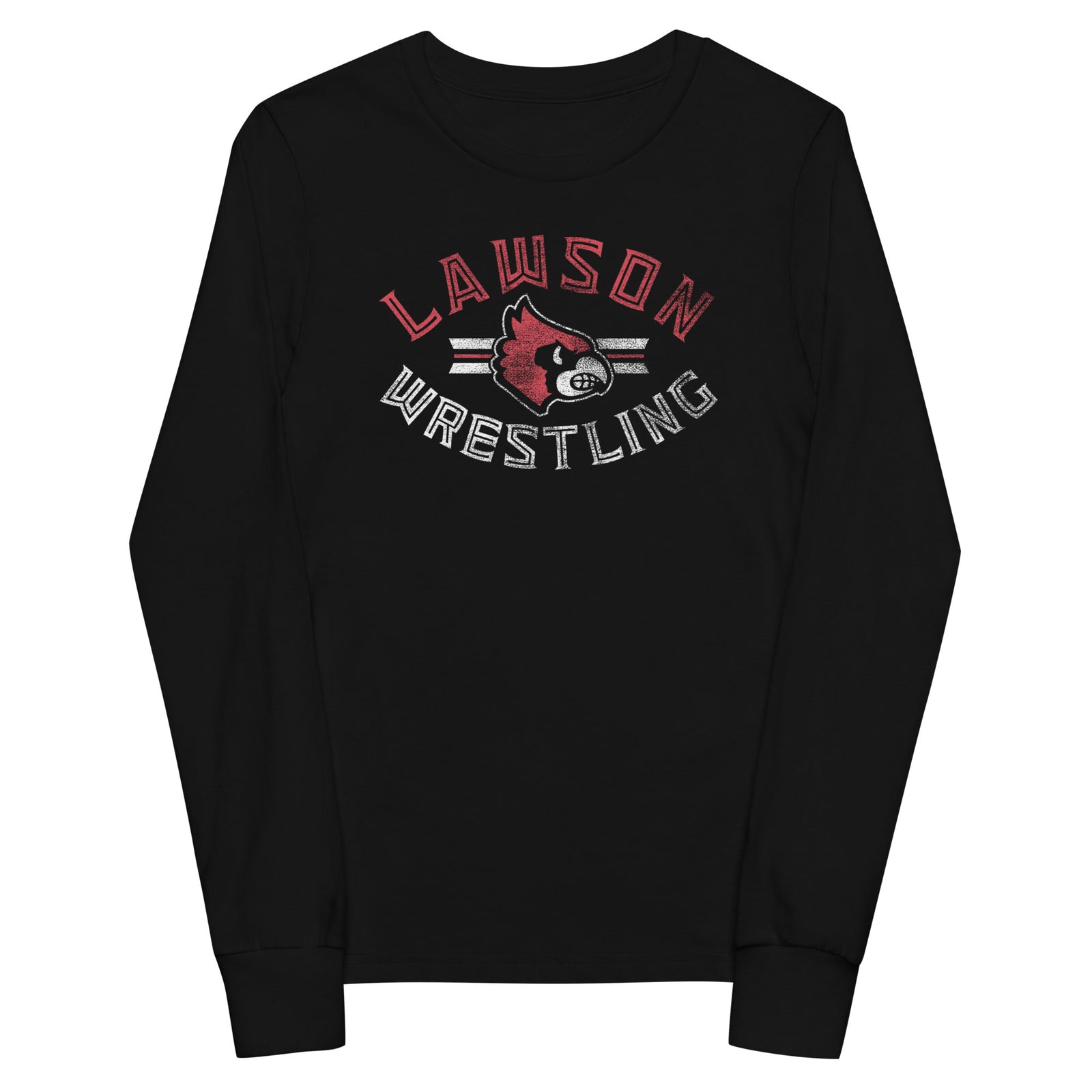 Lawson Wrestling Black  Youth Long Sleeve Tee