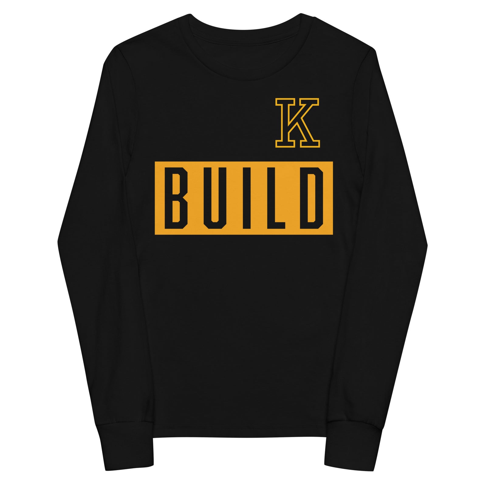 Kearney High School Wrestling K Build Gold Youth long sleeve tee