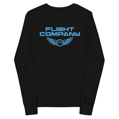 Flight Company  Black Youth Long Sleeve Tee