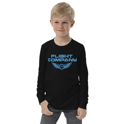 Flight Company  Black Youth Long Sleeve Tee