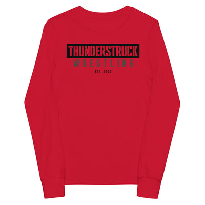 Kansas Thunderstruck Wrestling Red/Grey Thunderstruck Youth Long Sleeve Tee