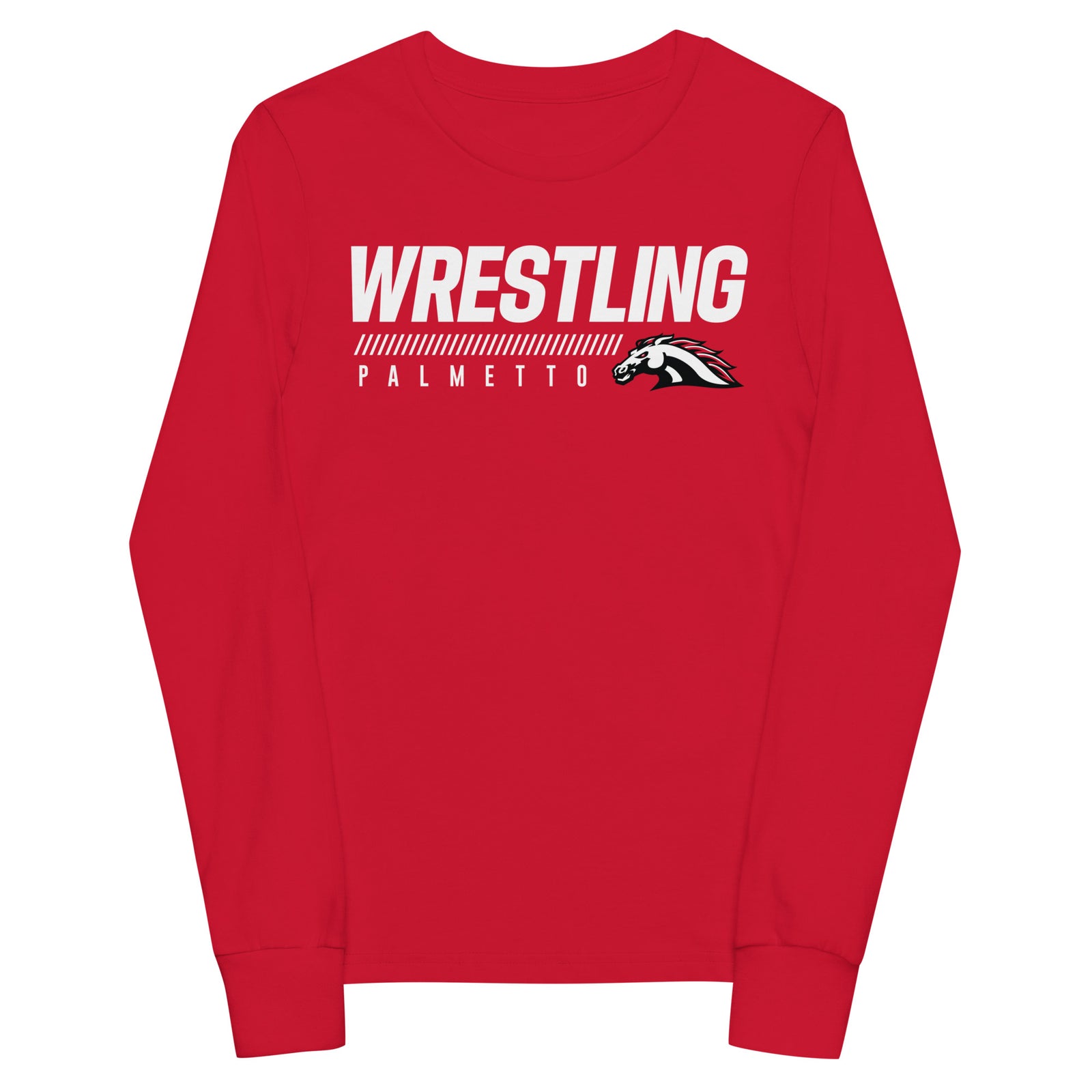 Palmetto Wrestling  Red Design Youth Long Sleeve Tee