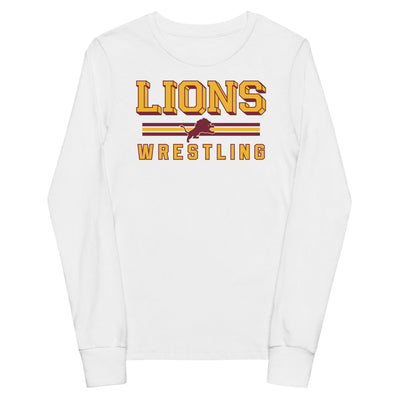 Lions Wrestling Club Youth long sleeve tee