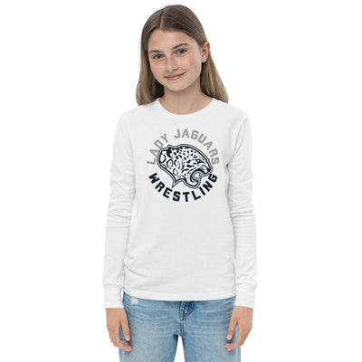 Mill Valley Lady Jaguars White Youth Long Sleeve Tee