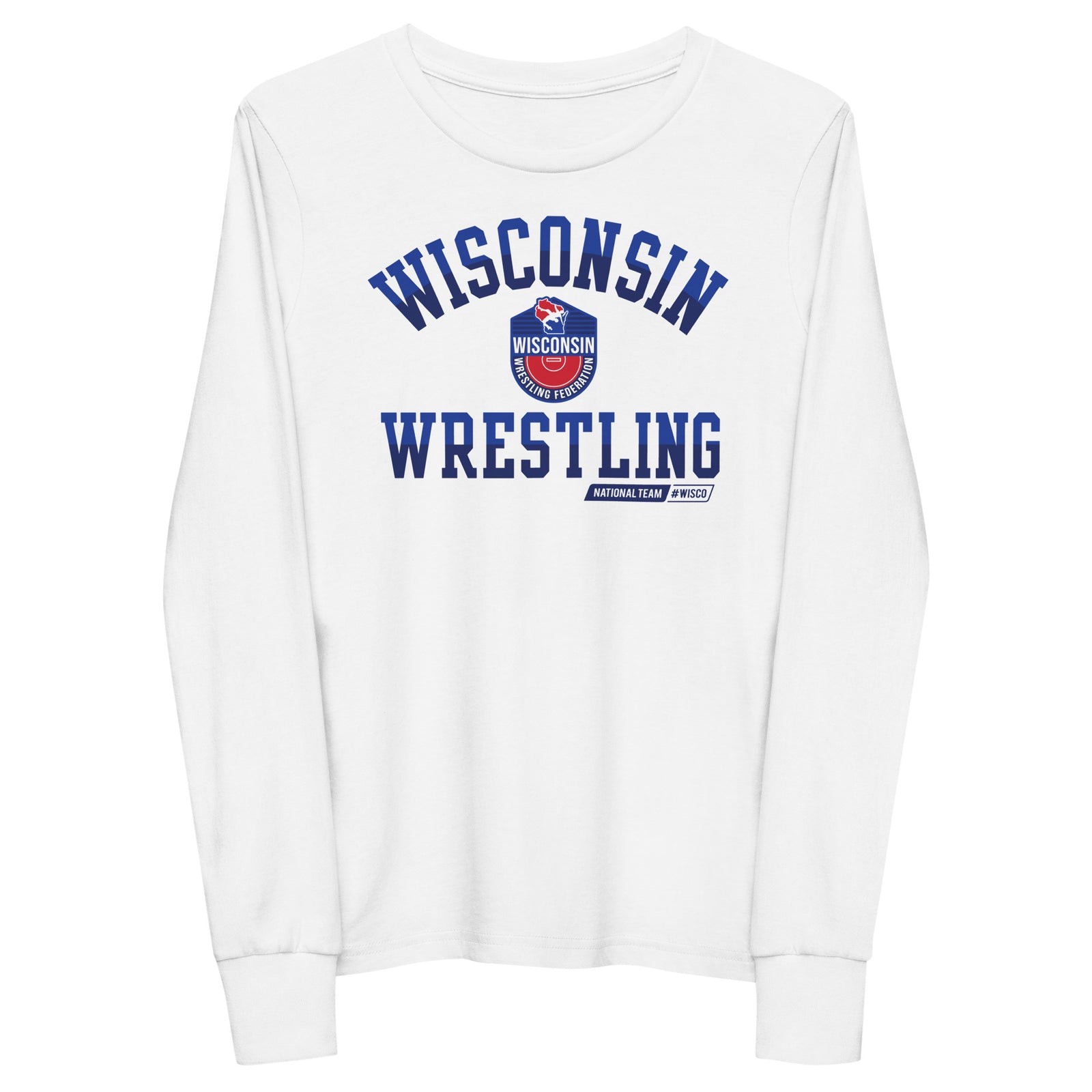 Wisconsin Wrestling Federation Wrestling 2023 Fade Youth Long Sleeve Tee
