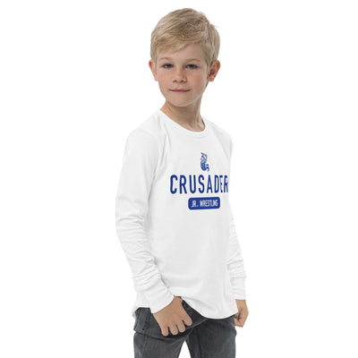 Crusader Jr. Wrestling 2 Youth long sleeve tee