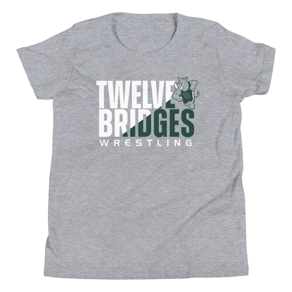 Twelve Bridges Wrestling Grey Youth Staple Tee
