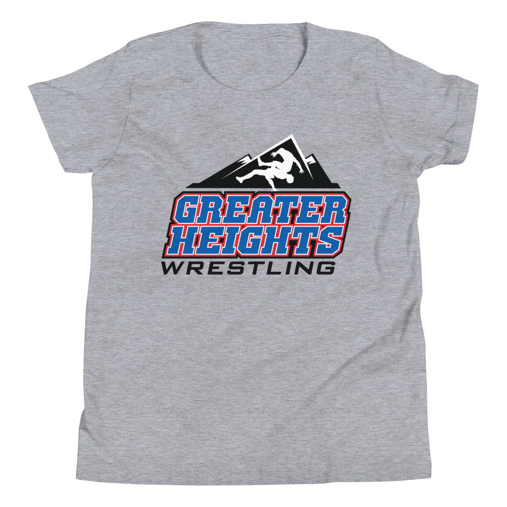 Greater Heights Wrestling Embrace The Climb 1 Youth Short Sleeve T-Shirt