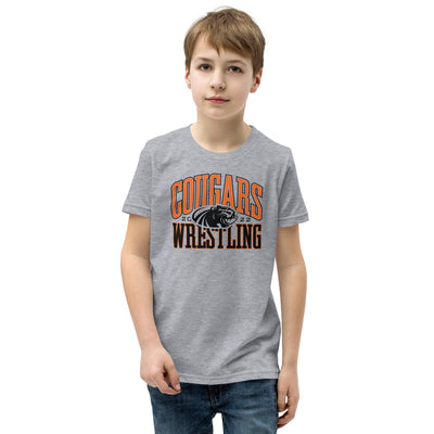 Half Moon Bay Wrestling COUGARS Youth Staple Tee