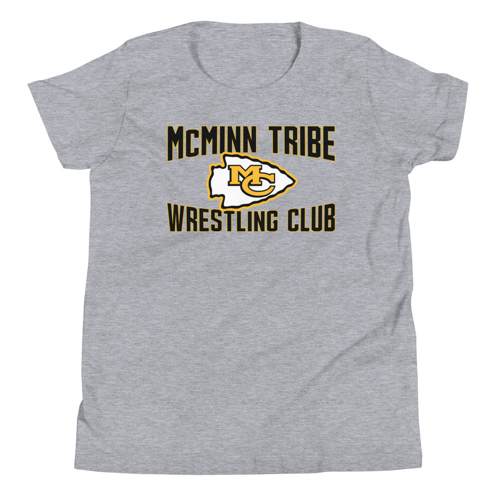 McMinn Tribe Wrestling Club  Grey  Youth Staple Tee