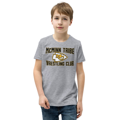 McMinn Tribe Wrestling Club  Grey  Youth Staple Tee