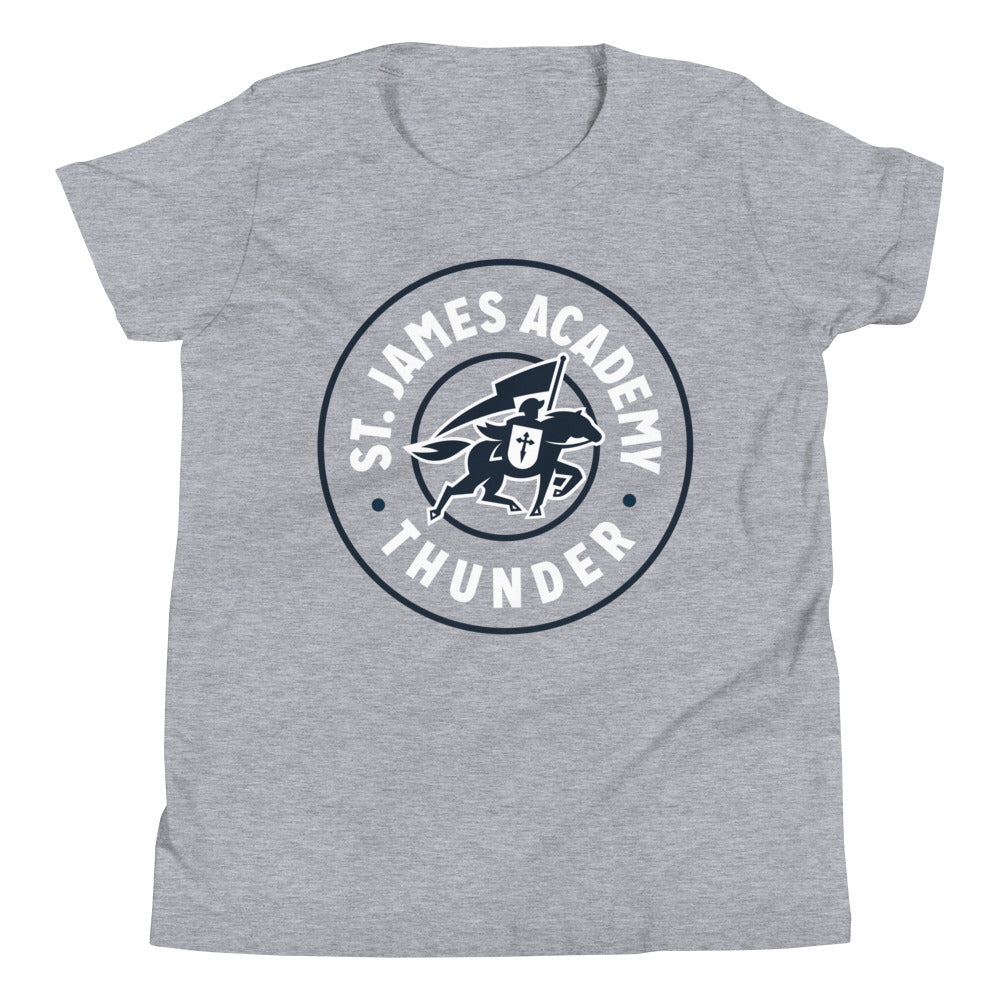 St. James Academy Grey Youth Short Sleeve T-Shirt