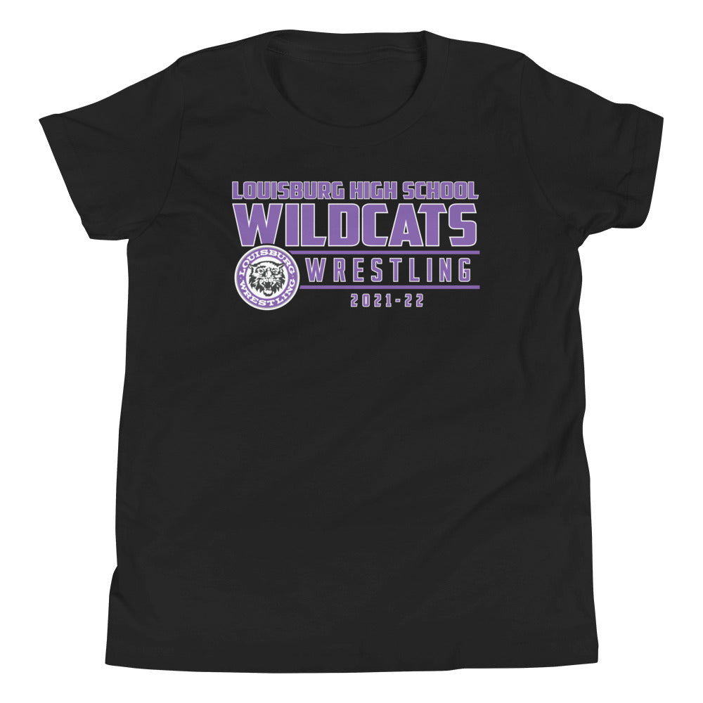 Louisburg HS Wrestling 2021-22 Super Soft Youth Short-Sleeve T-Shirt