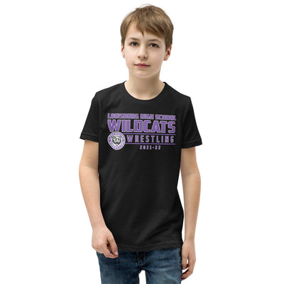 Louisburg HS Wrestling 2021-22 Super Soft Youth Short-Sleeve T-Shirt