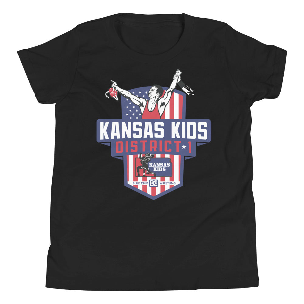 Kansas Kids District 1 Youth Super Soft Short-Sleeve T-Shirt