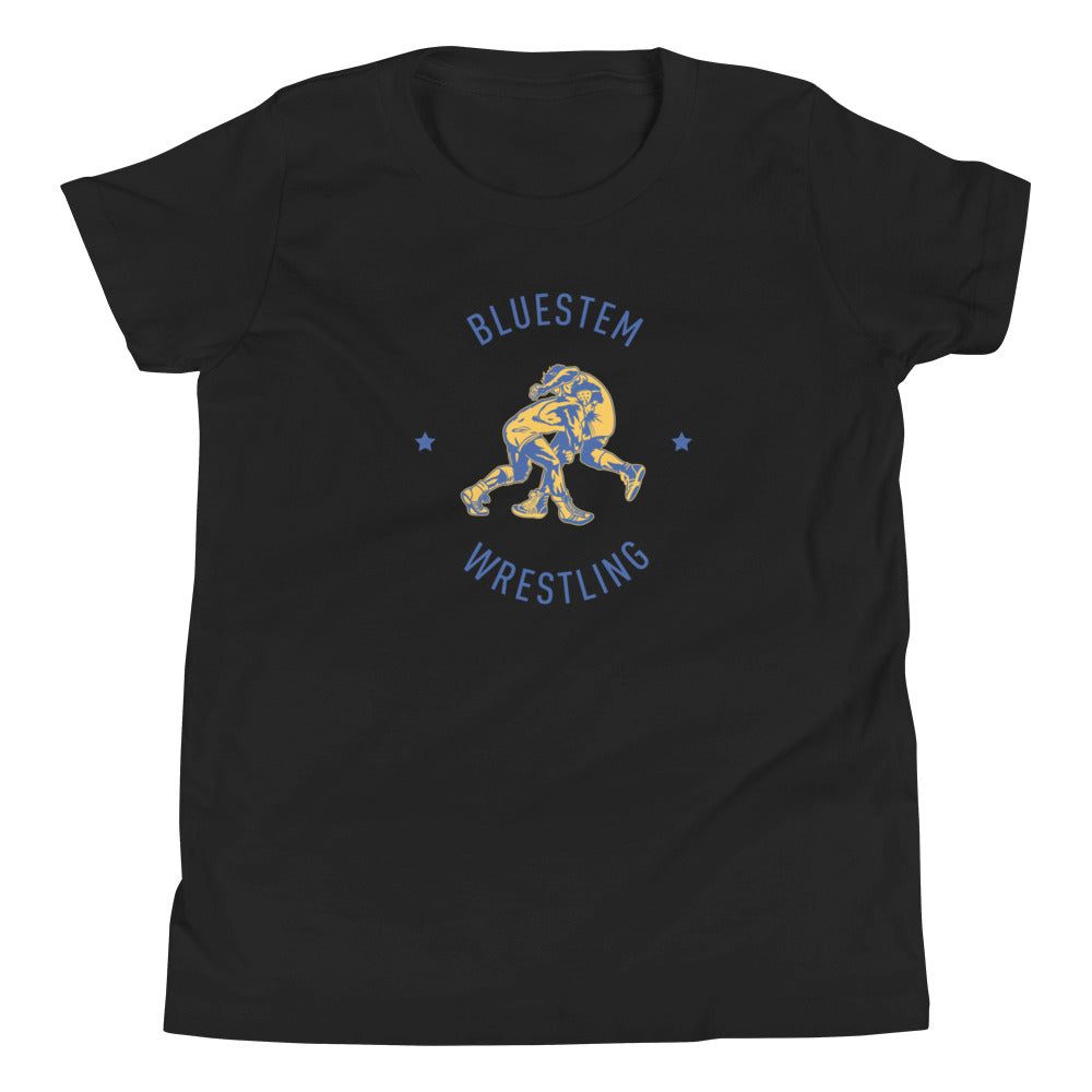 Bluestem Wrestling (Front + Back) Youth Staple Tee