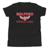 Milford Takedown Club  Red Text Youth Staple Tee