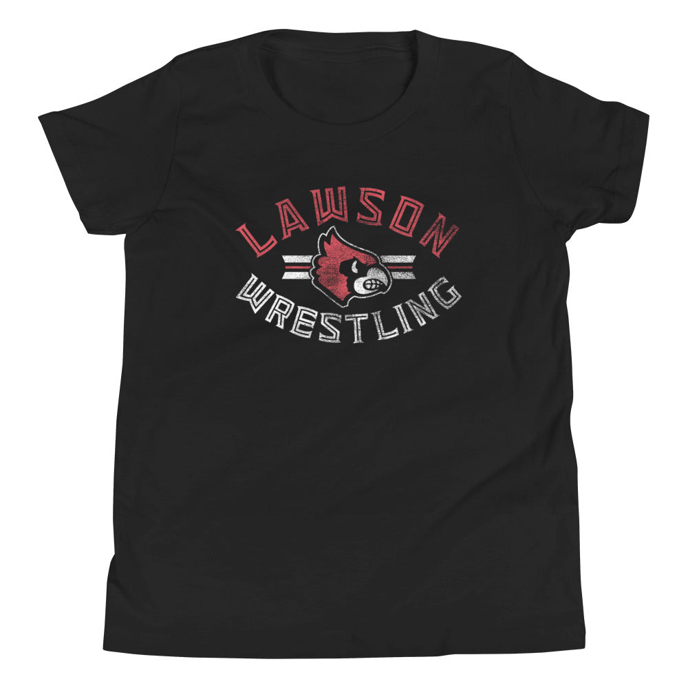 Lawson Wrestling Black  Youth Staple Tee