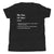 Sly Fox Wrestling Dictionary Youth Short Sleeve T-Shirt