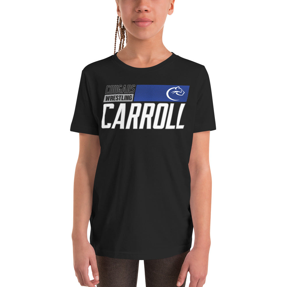 Carroll Wrestling Black  Youth Staple Tee