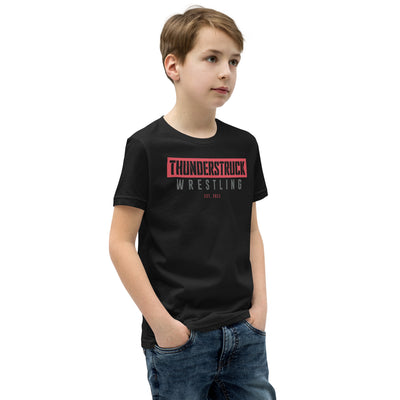 Kansas Thunderstruck Wrestling Black/White Thunderstruck Youth Staple Tee