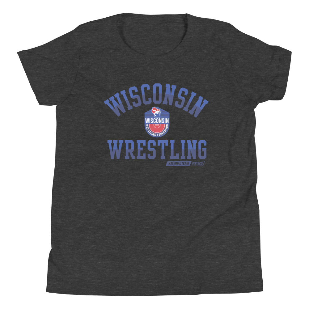 Wisconsin Wrestling Federation Wrestling 2023 Fade Youth Staple Tee