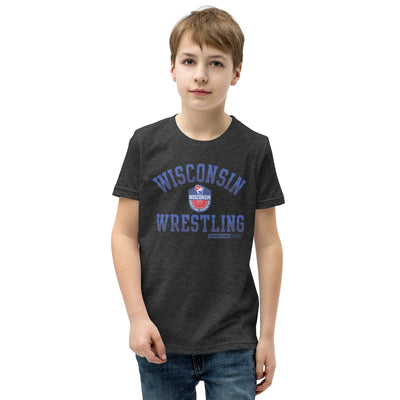 Wisconsin Wrestling Federation Wrestling 2023 Fade Youth Staple Tee