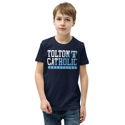 Father Tolton Catholic - Wrestling Navy Youth Staple Tee