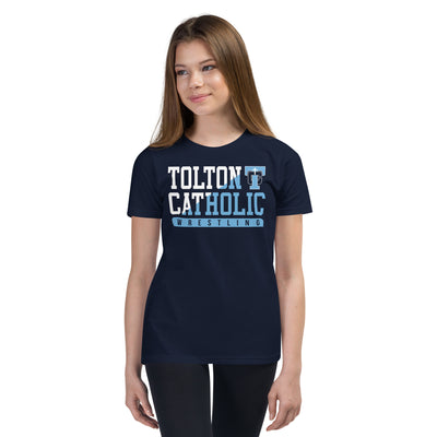 Father Tolton Catholic - Wrestling Navy Youth Staple Tee