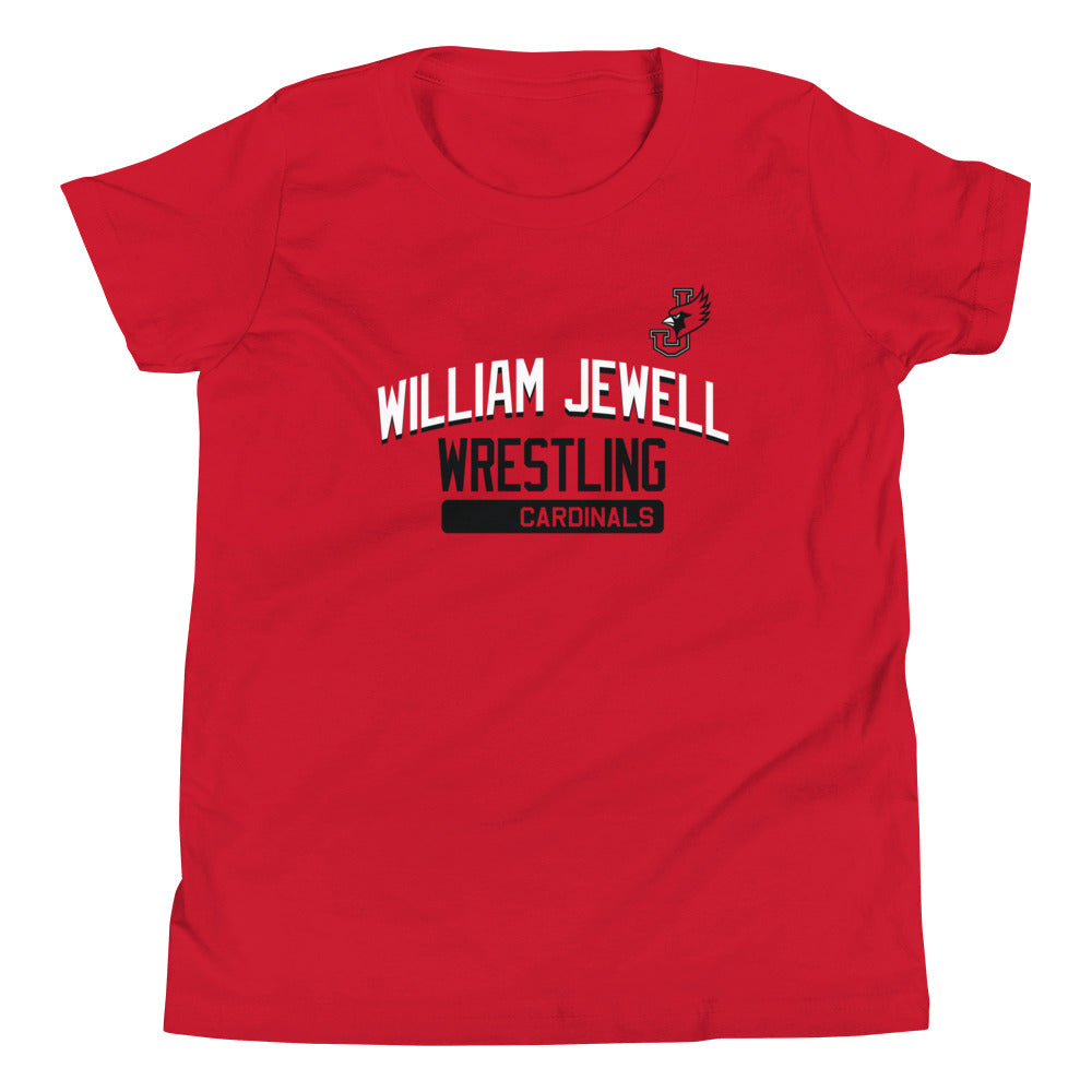 William Jewell Wrestling Red Youth Staple Tee