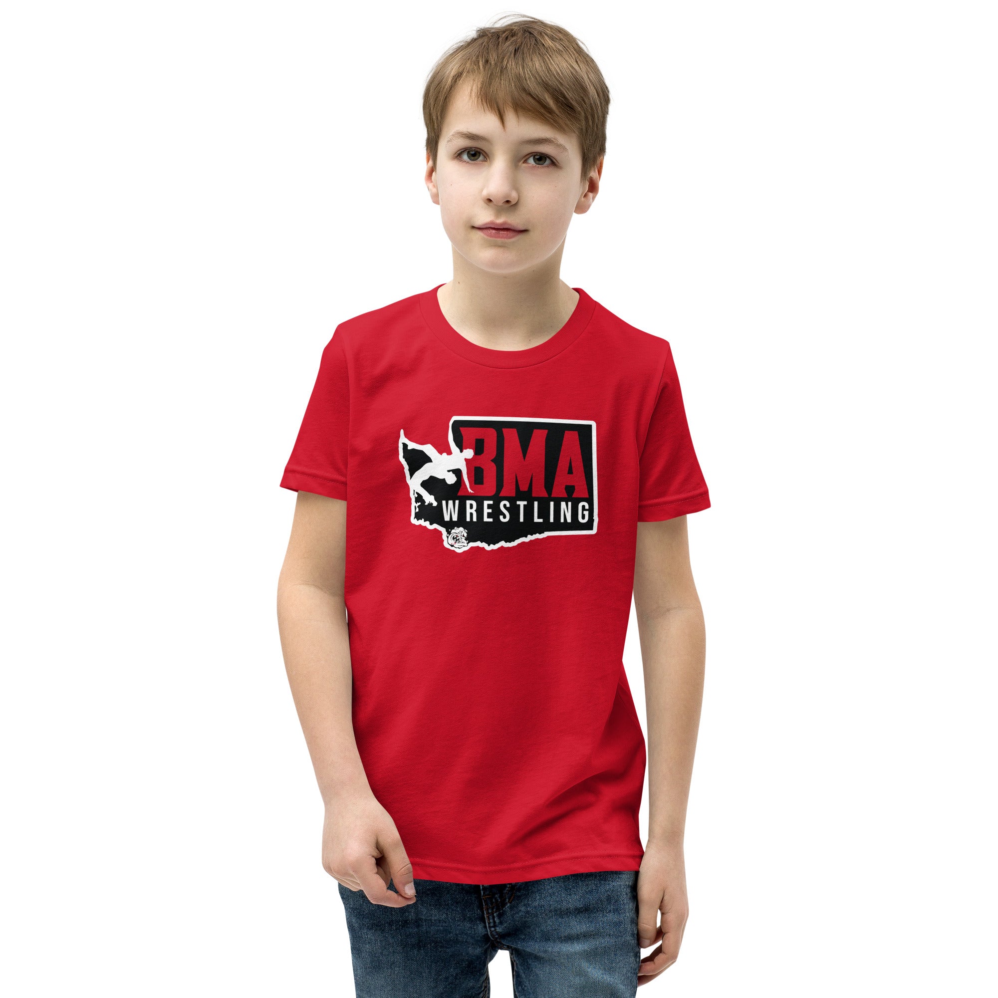 BMA Wrestling Academy (with back print) Youth Staple Tee