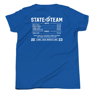Lone Jack HS Wrestling State Shirts 2023 Youth Staple Tee