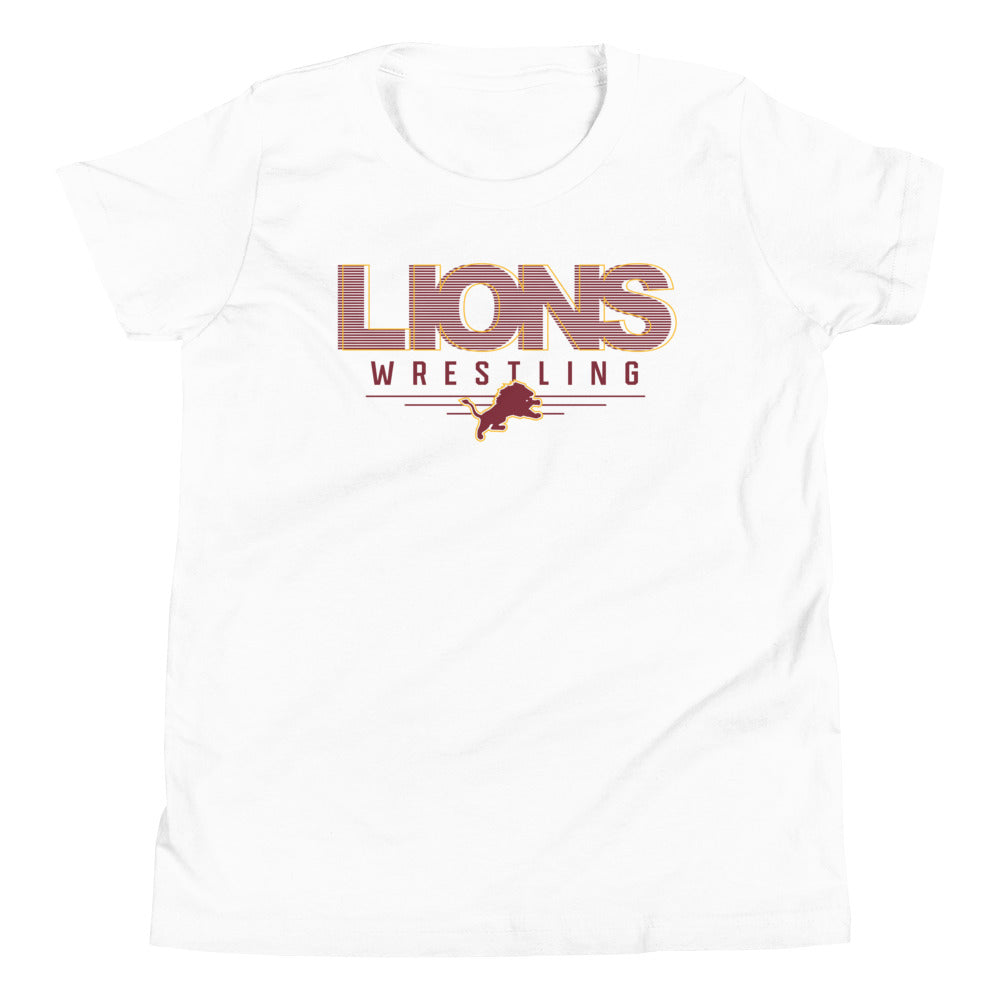Lions Wrestling Retro Youth Short Sleeve T-Shirt