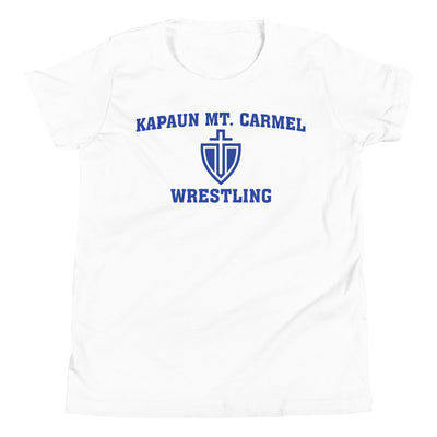 Kapaun Mt. Carmel Wrestling Black/Grey/White Youth Staple Tee